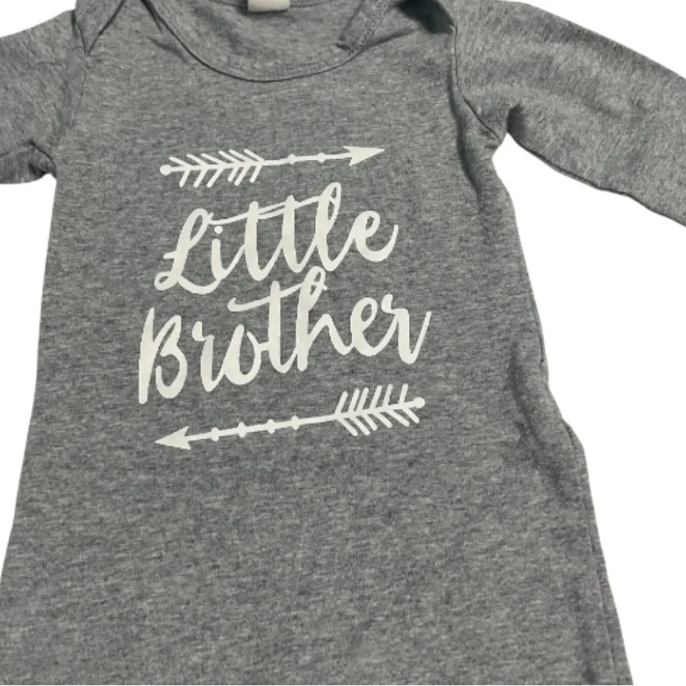 Gray and Maroon Little Brother Onesies